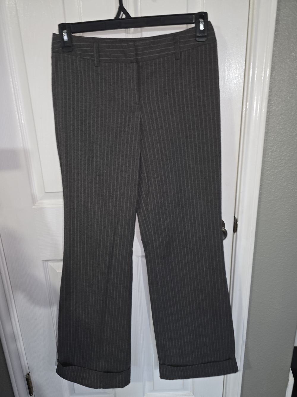 Tracy Evans Women's Charcoal Pinstripe Bootcut Pants